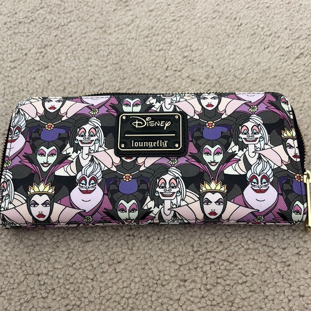 Loungefly Black and Purple Villains Wallet